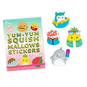 Squishmallows Yum-Yum Themed Food Sticker Book And Puffy Stickers